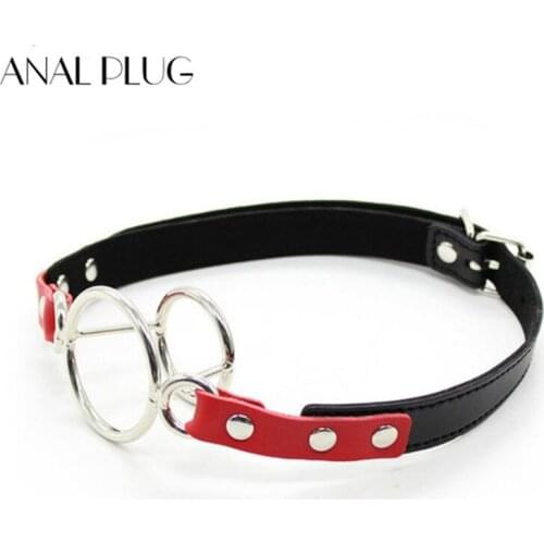 2 ring mouth flail open mouth gag ball adult sex toys bdsm bondage set fetish slave bdsm sex toys for couples games