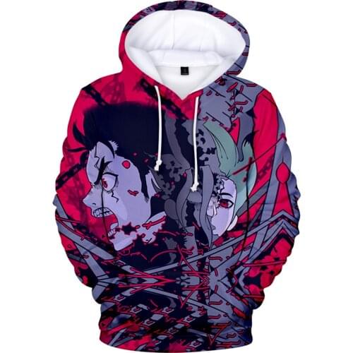 2021 Dr.Stone Hoodies Sweatshirt 3D Hip Hop Casual Streetshirt Hoody Sweatshirt Pullover Polyester Unisex Simple Anime Clothes