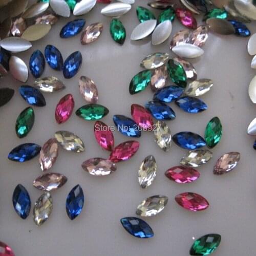 #72 30pcs Cute Mix Horse Eye Shape Resin Rhinestone Nail Resin Decoration Outlooking