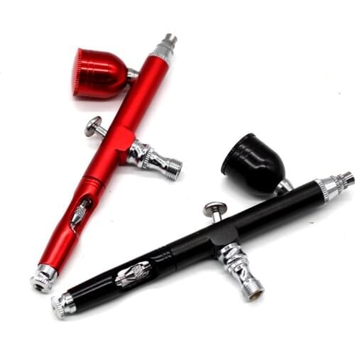 Airbrush Tool Dual Action Gravity Feed 0.3mm Nozzle Spray Airbrush Nail Art Paint Tattoo Tool With Wrench Straw
