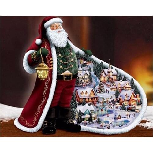 DIY diamond painting Santa Claus diamond Embroidery animals Cross Stitch Mosaic Father Christmas Painting Home Decoration
