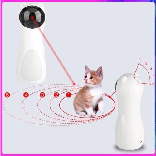 Automatic Cat Toy Laser Interactive Smart Teasing Pet Handheld Toy Multi-Angle Exercise Smart Training Entertaining Toys For Cat