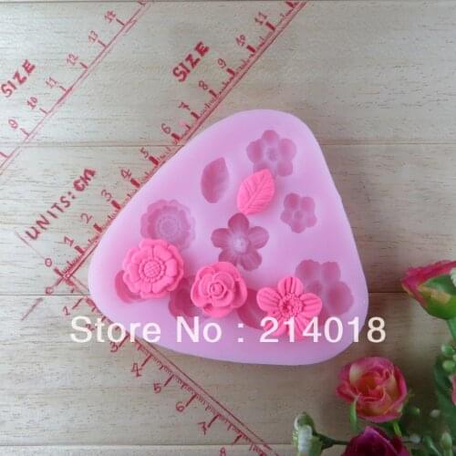 New style large 9-hole Flower chocolate silicon mold fondant Cake decoration mold chocolate Mold NO.SI312