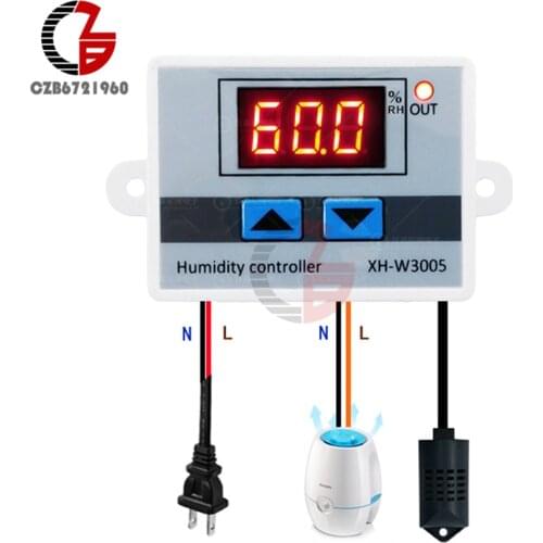 220V 110V 12V 24V W3005 Digital Humidity Controller Dehumidifier Indoor Outdoor Hygrometer Mositure Regulator Humidistat Sensor