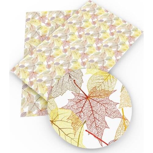 David accessories 30*140cm Leave Feather Plant Synthetic Leather For Hair Bow Bow-knot Bags Phone Cover DIY Projects,1Yc4424