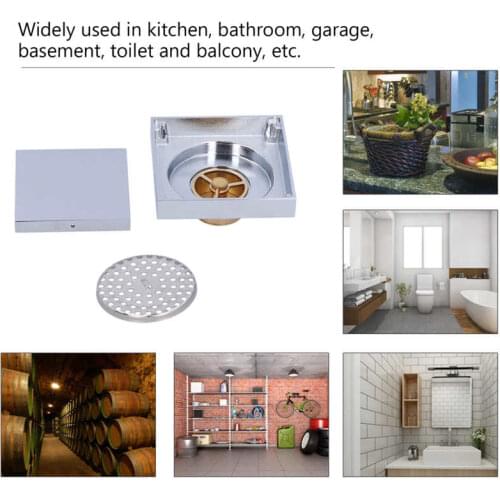 Electroplating Floor Drain Copper Floor Drain Strainer for Kitchen Bathroom Balcony Kitchen Tools Bathroom Accessory