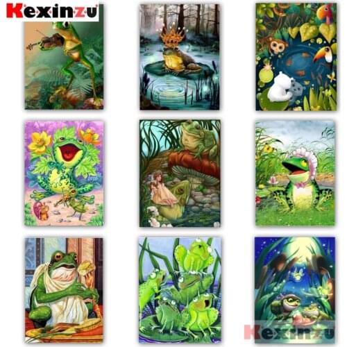 KEXINZU Diamond Painting Animal New Arrival Diamond Embroidery Frog 5D DIY Picture Rhinestones Needlework Handmade Gift