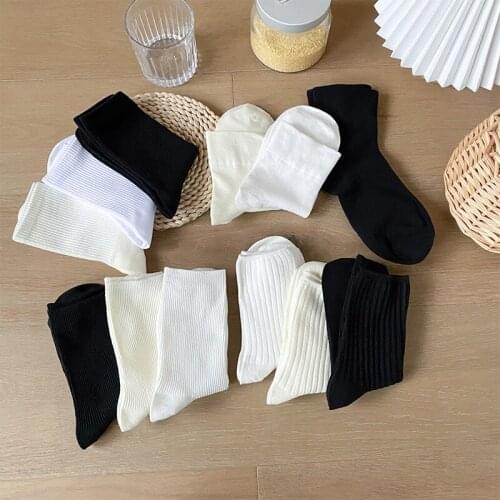 Summer thin middle tube socks, fashionable high rubber band breathable cotton socks womens socks