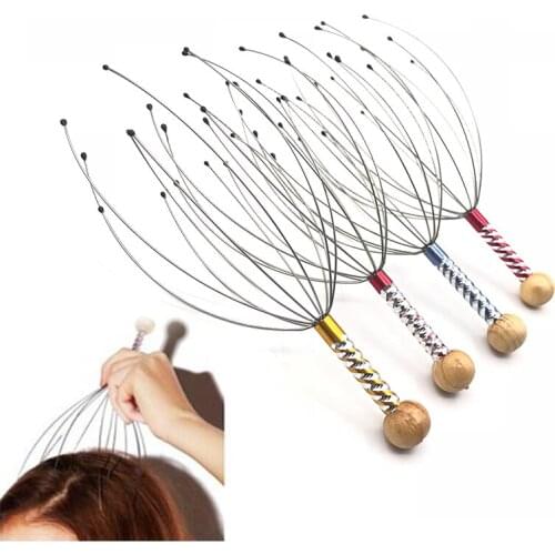Anti-stress Tens Pain Relief Octopus Head Scalp Massage Neck Stress Release Relax Massager Claw Hair Scalp Treatments Tools