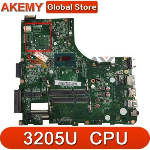 Akemy Laptop Motherboard For ACER Aspire E5-471 Celeron 3205U Mainboard DA0ZQ0MB6E0 SR215 DDR3