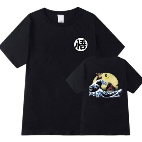 Fashion Casual T Shirt Goku Son And Turtle fairy T-shirt Short Sleeve Cotton tshirt Men Women S-2XL camisetas hombre