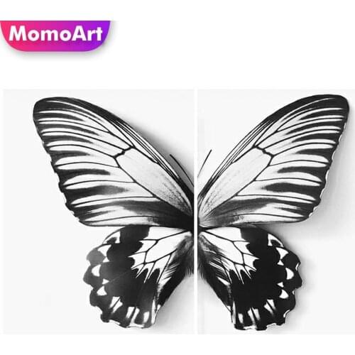 MomoArt Diamond Painting Butterfly Full Drill Square Diamond Embroidery Animal Cross Stitch Mosaic Rhinestones Home Decoration