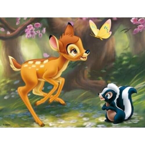 Cartoon Deer DIY 5D Diamond Painting Full Square/Round Mosaic 3D Diamond Embroidery Christmas Art Pictures Decor Sticker CV586