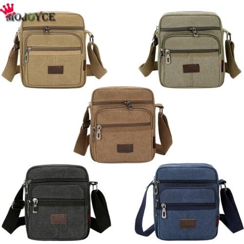 Men Travel Bag Canvas Casual Men Shoulder Crossbody Bags Good Qualtiy Outdoor Bags Mens Travel School Retro Zipper Shoulder Bag