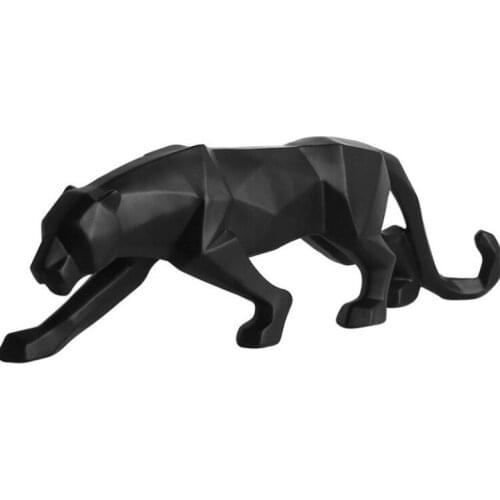 New 2021 Large Size Sky Stars Panther Statue Resin Nordic Ins Transparent Geometric Leopard Living Room Creative Home Decor