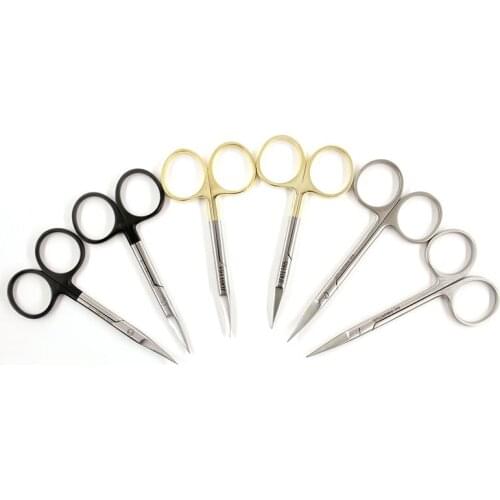 Shanghai Youqun Double Eyelid Scissors Plastic Tool Gold Handle Black Handle Express Scissors Straight Pointed Curved Scissors F