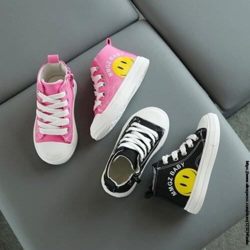 Childrens Color Matching Canvas Toddler Shoes High Boys and Girls Baby Soft Bottom Casual Kids Shoes birthday gift