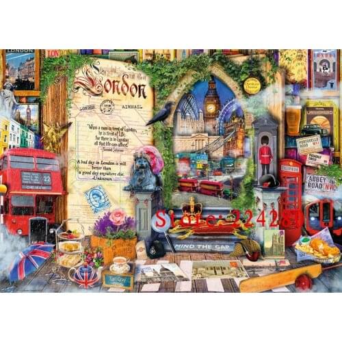 Needlework,London Classic View Scenery 14CT Counted Handwork Embroidery,DIY Cross stitch kits,Art Cross-Stitching Home Decor