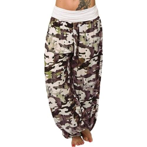 Indian Style Harem Pants Women Camouflage Baggy Loose Comfy Long Trousers High Waist Wide Leg Pants 5xl Plus Size Sarouel A50