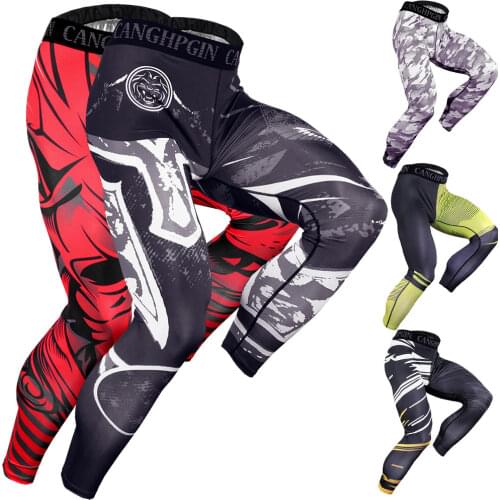 Sport Mens Tights Running Compression Pants Quick Dry Fitness Gym Leggings Men Sportswear Training Basketball Tights Gym Pants
