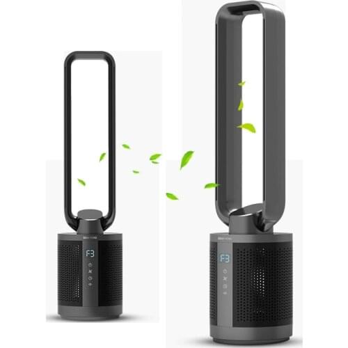 Nonleaf Fan Ultra Quiet Floor Type Tower Fan Air Circulation Purification Formaldehyde Removal Air Cooling Fans with HEPA Filter