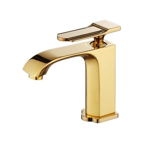 Vidric Wholesale 100% Brass Modern Style Design Gold /Chrome/ Black Single Handle Single Hole Bathroom Vessel Basin Faucet +Tube