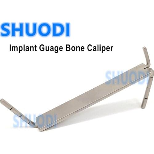 1 piece Dental Stainless Steel Bone Calipers Implant Guage Implant Measuring Ruler