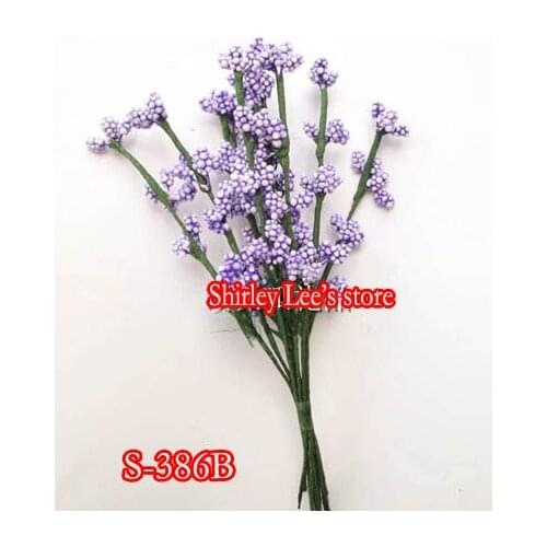 144 bunches= 1440pcs X decorative items--Lovely Berry Stem in Purple,Favor Box Decoration WEDDING crafts