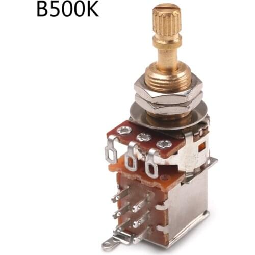 2021 Top Guitar Switch Knob A500K B500K A250K B250K Push Pull Control Pot Potentiometer