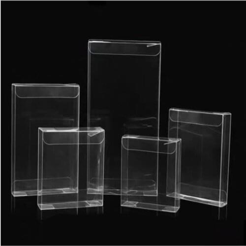 50pcs Universal PVC Transparent Box Plastic Gift Jewelry Toy Packing Box Clear Display Package Supplies