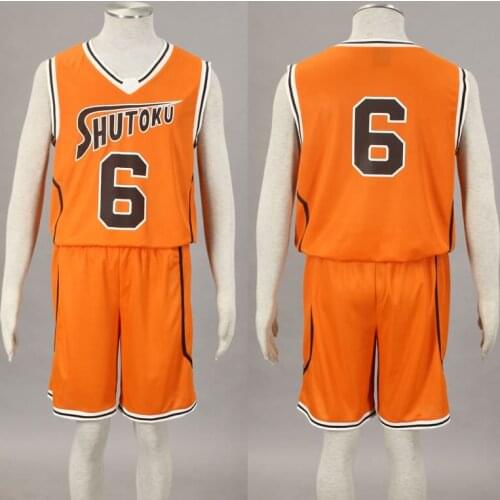 Free shipping Kuroko no basket No. 6 Midorima Shintaro Cosplay Costume Shutoku Basketball Team Costume