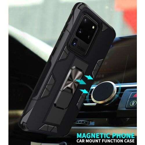 Funda Case for Samsung Galaxy S21 Ultra S20 FE Note 20 Ultra S20 Plus A51 A71 5G Magnetic Invisible Stand Coque Phone Case Cover