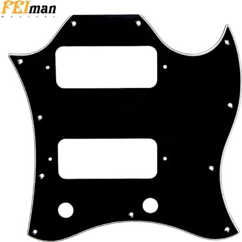 Pleroo guitar parts pickguard For Gibson Standard SG Full Face Scratch Plate Route P90 pickups Best protection for guitarra