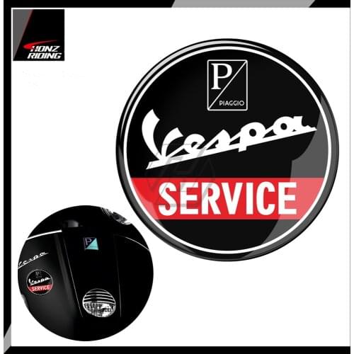 For Vespa Service Sprint GTS GTV LX PX GS SS 50 125 150 200 300 300ie 3D Resin Motorcycle Sticker