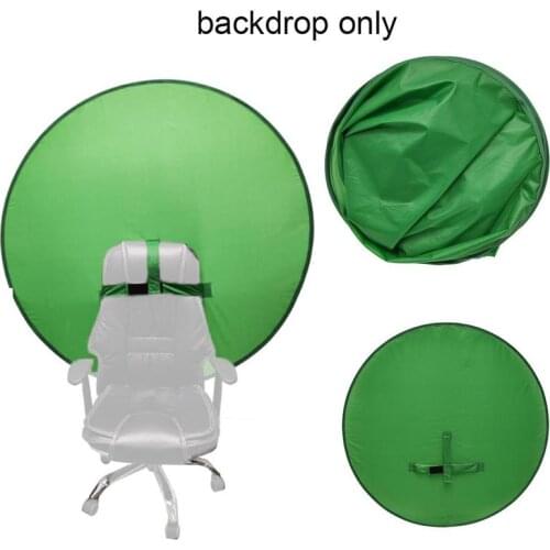 Green Screen Photography Studio open black set chair folding reflectorNon-woven Backdrop Background Chromakey Cloth