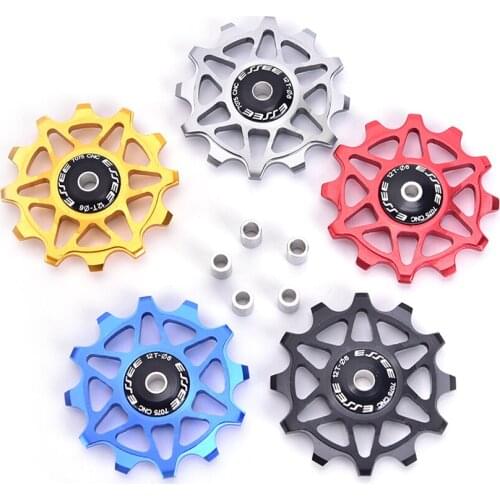 Hot Sale 12T Aluminum Alloy MTB Bicycle Rear Derailleur Pulley Jockey Wheel Road Bike Guide Roller Idler Part Cycling Accessory