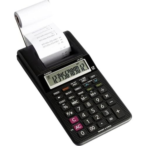 Printing calculator HR-8RC paper output computer office tax calculator with paper For Casio