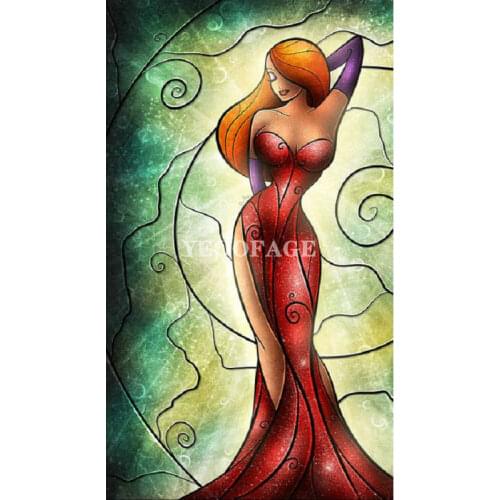 China Mosaic DIY 5D Diamond Painting stickers square Diamond Embroidery woman picture Painting rhinestones mosaic pattern