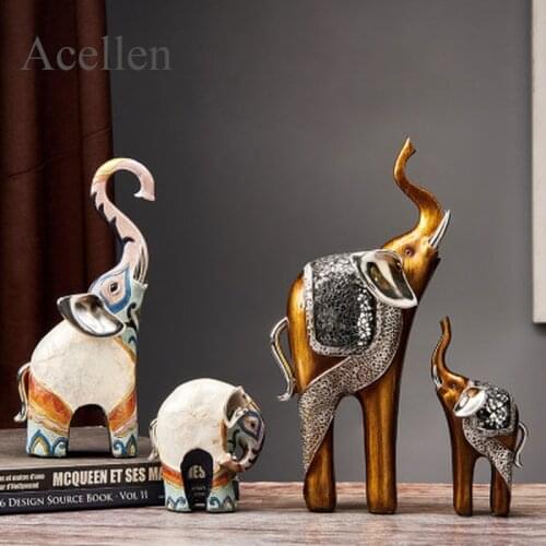 Nordic Creative Light Luxury Resin Elephant Craft Decoration Living Room Home Study Office Bookcase Personality Retro Jewelry
