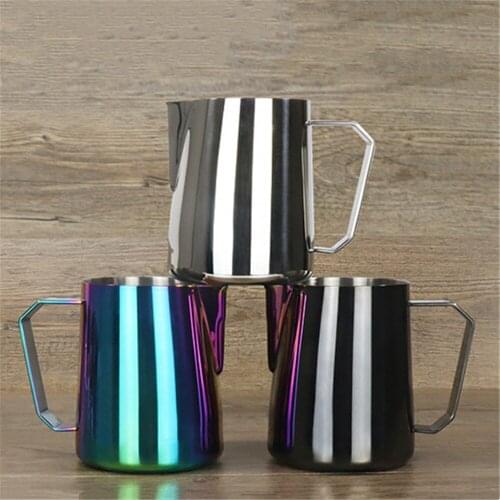 600ml Tea Coffe Maker Coffee Pot Kitchen Stainless Steel Frothing Cold Brew Coffee Pitcher Craft Coffee Latte Milk Jug