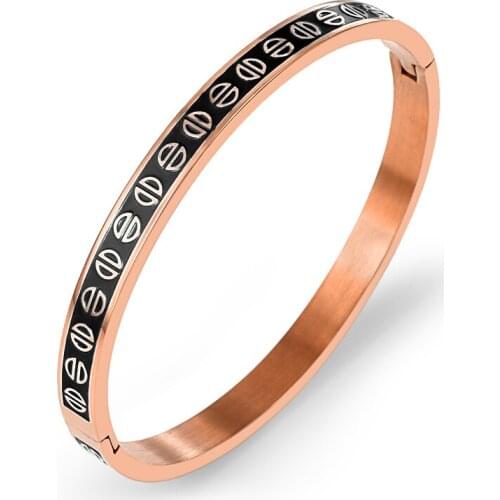 Hot Sale Luxury Brand Screw Bangles & Bracelets For Women Sliver Gold Charm Cuff Bangles Bijoux Statement Pulseras Tiny Jewelry