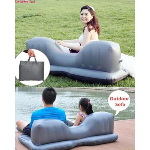 Multifunctional Folding Beach Seat Cushion/Back Cushion Travel Mattress Bed Sofa Pillow Camping Mat Car Inflatable Furniture
