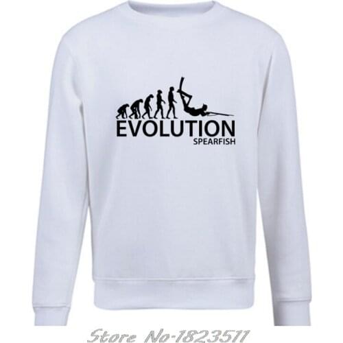 Fashion pullover Sweatshirt Spearfishing Hoodie Evolution Of Scuba Diver Spear Fishing Hoodies Jacket Tops Harajuku Streetwear