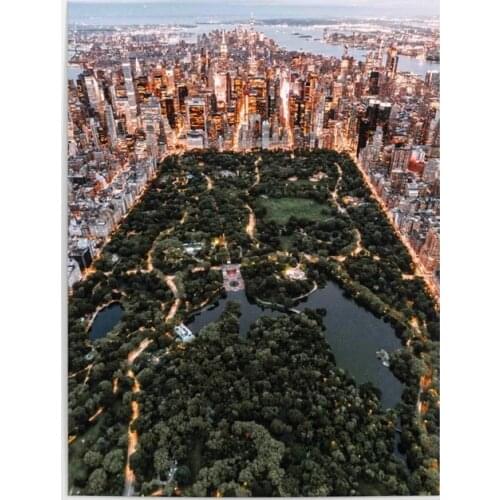 Wall Art Modular Canvas central park new york Pictures Home building Decor Painting scenery Prints Poster Living Room No Frame