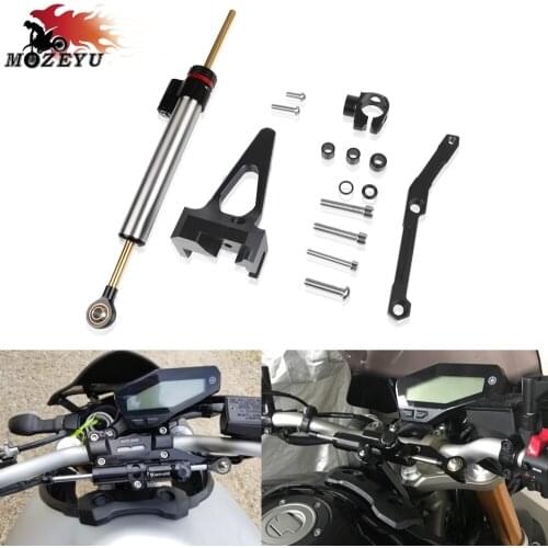 MT-09 FZ-09 Motorcycle CNC Stabilizer Steering Damper with Mounting Bracket Kit For YAMAHA MT09 FZ09 2013-2016 2017 2018 2019