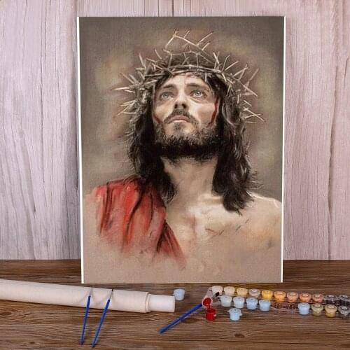 Region Jesus Paint By Numbers Complete Kit Oil Paints 40*50 Canvas Painting Home Decor Crafts Adults Wall Art Drawing
