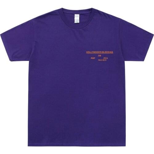 New Arrivals HollywoodS Bleeding T Shirt Men Women 100% Cotton Colorfut T-Shirts Post Malone Rockstar O-Neck Hip Hop Tee Tops