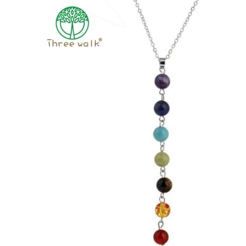 2pc Wholesale Candy Beaded Geometric Rosary Necklace Pendent For Christmas Gift