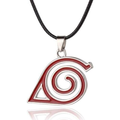 Anime Necklace Pendant Hokage Tsunade Uzumaki Necklace Red Or White Cosplay Jewelry Rope Unisex Chain Gifts