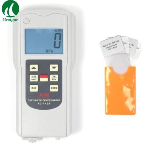 Portable Digital Non-Ferrous Digital Zinc Coating Thickness Gauge AC-112A Measuring Range 0~1250 um